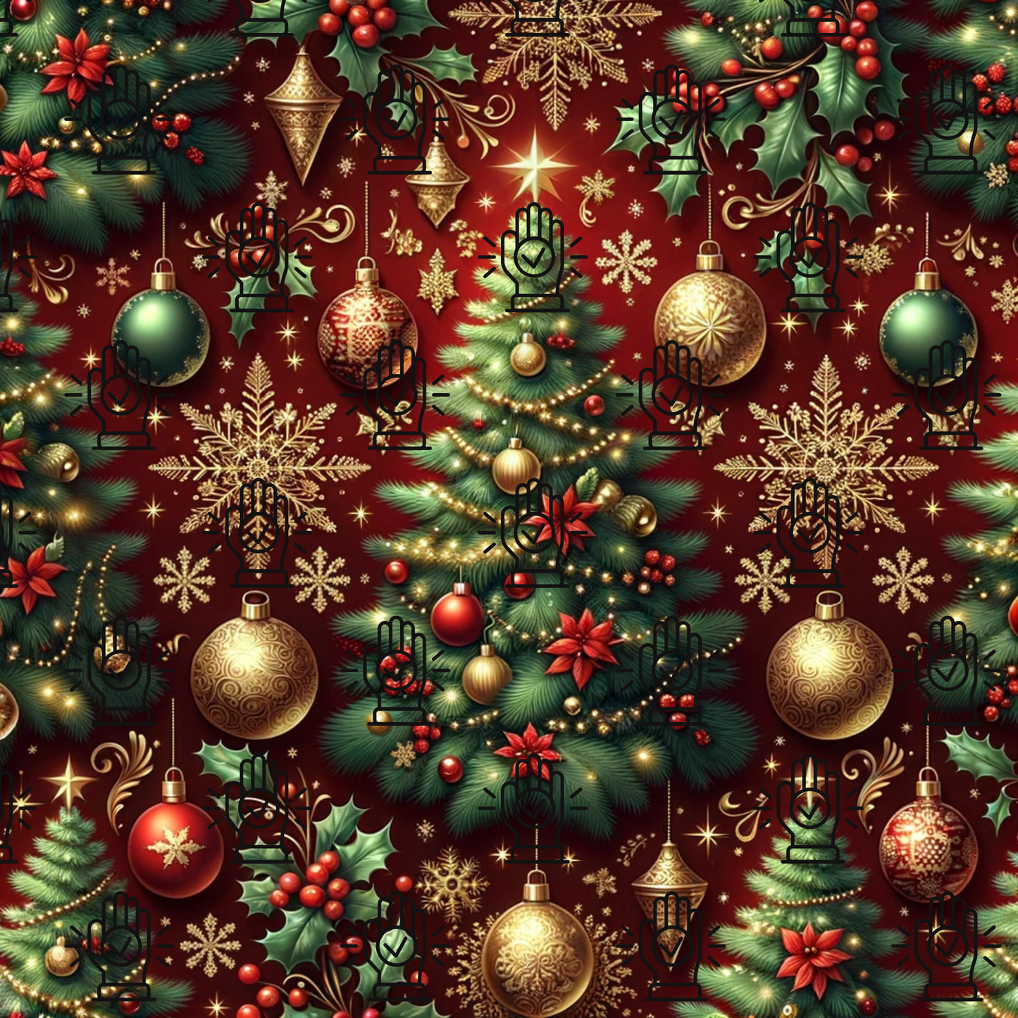 Whimsical Christmas Trees Patterns-PNG