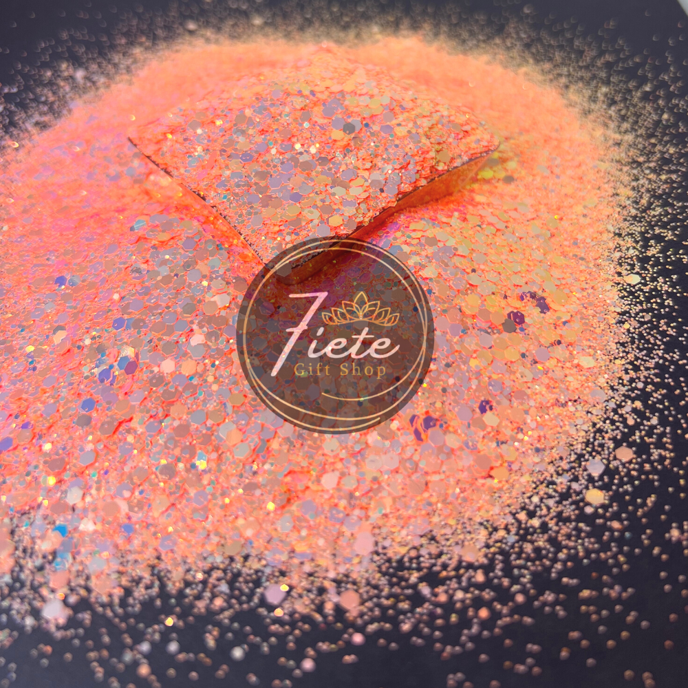 Peaches & Cream - Mixed Neon Color Changing Glitter