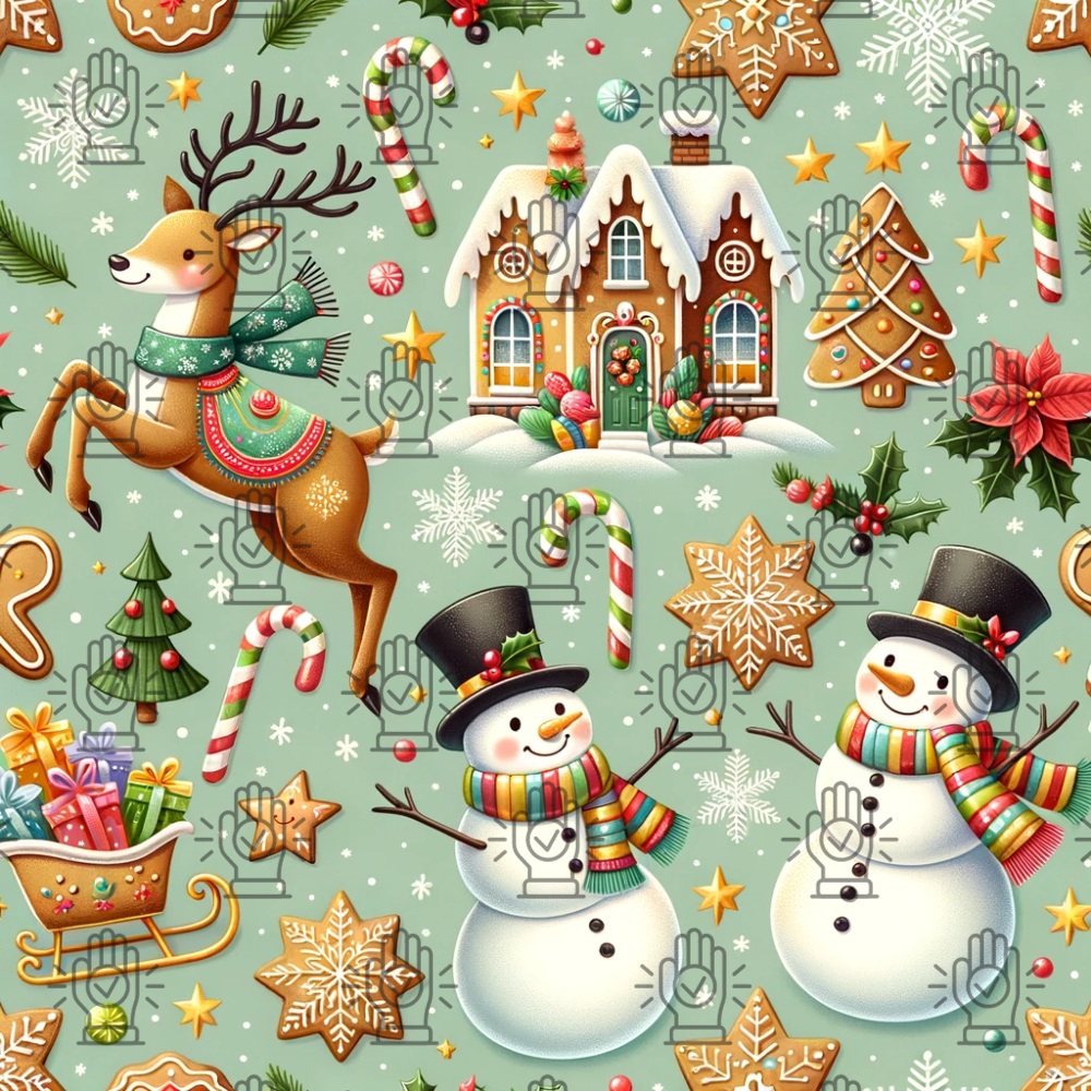 Mystical Christmas Pattern/Background-PNG