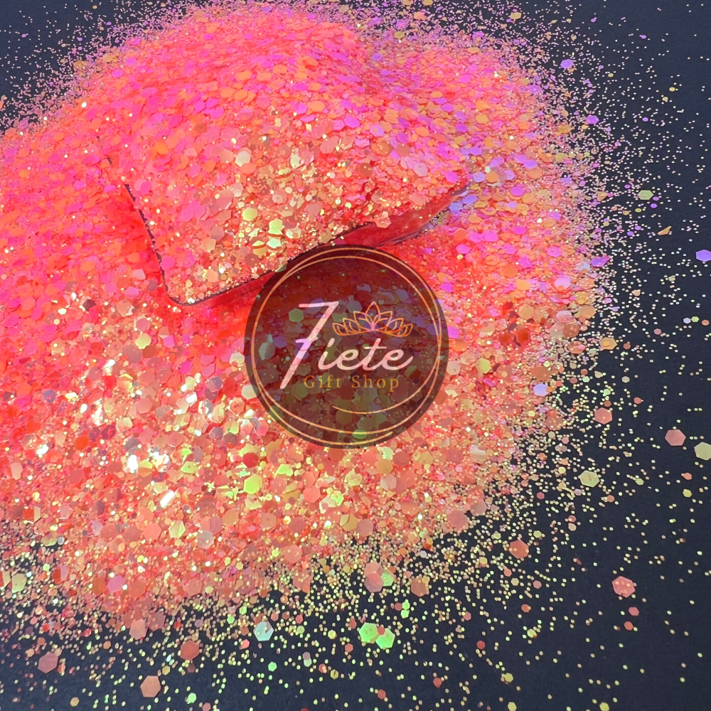 Spray Tan - Mixed Neon Color Changing Glitter