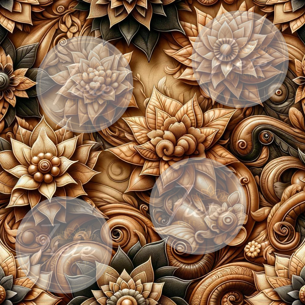 Enchanted Leather Blooms-PNG