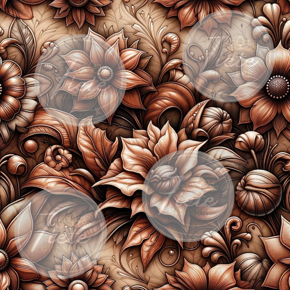 Enchanted Leather Blooms-PNG