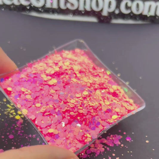 Dragon Fruit - Mixed Neon Color Changing Glitter